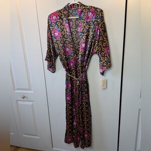 NWT California Dynasty Vintage Women Night Robe Size Large Shoulder Pads 90'